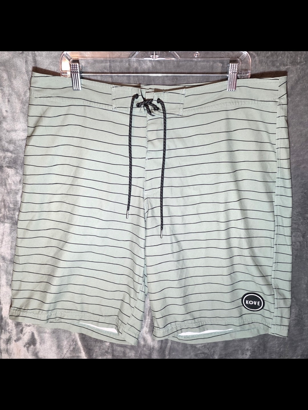 Kove Nomad Sage Green Black Swim Trunks